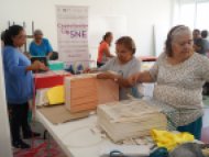 Estos son algunos avances en el curso de "Bolsos Decorativos" en los municipios de Emiliano Zapata y Tepoztlán
