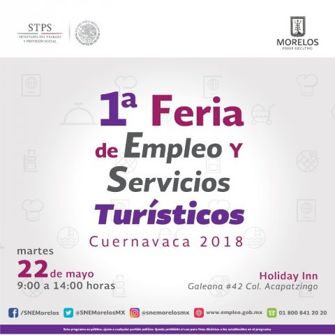 <a href="/ferias-de-empleo-mayo">Realizará SNE Ferias del Empleo y Servicios Turísticos en Morelos</a>